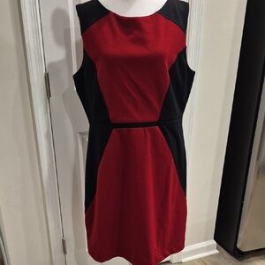 Nicole Miller Elegant Red and Black Mini Dress
